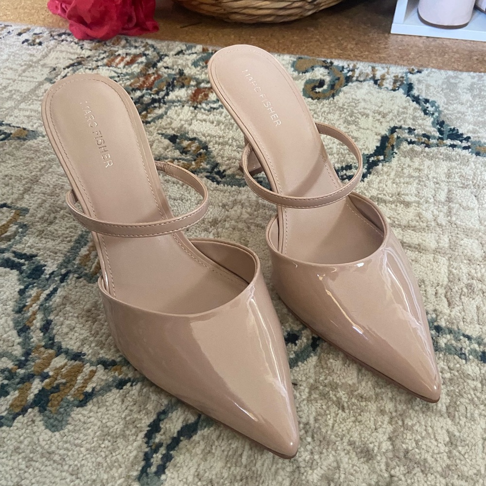 Marc Fisher Nude Patent Heels